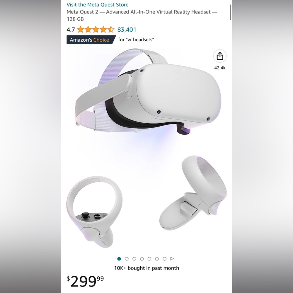 NWT Meta Quest 2 virtual reality